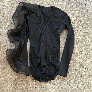 Kellè SA black contemporary - jazz dance costume with cool sleeve